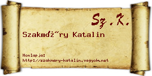 Szakmáry Katalin névjegykártya