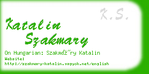 katalin szakmary business card